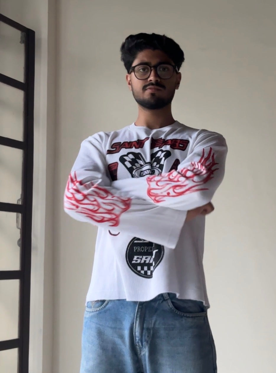 Racing jersey waffle tee