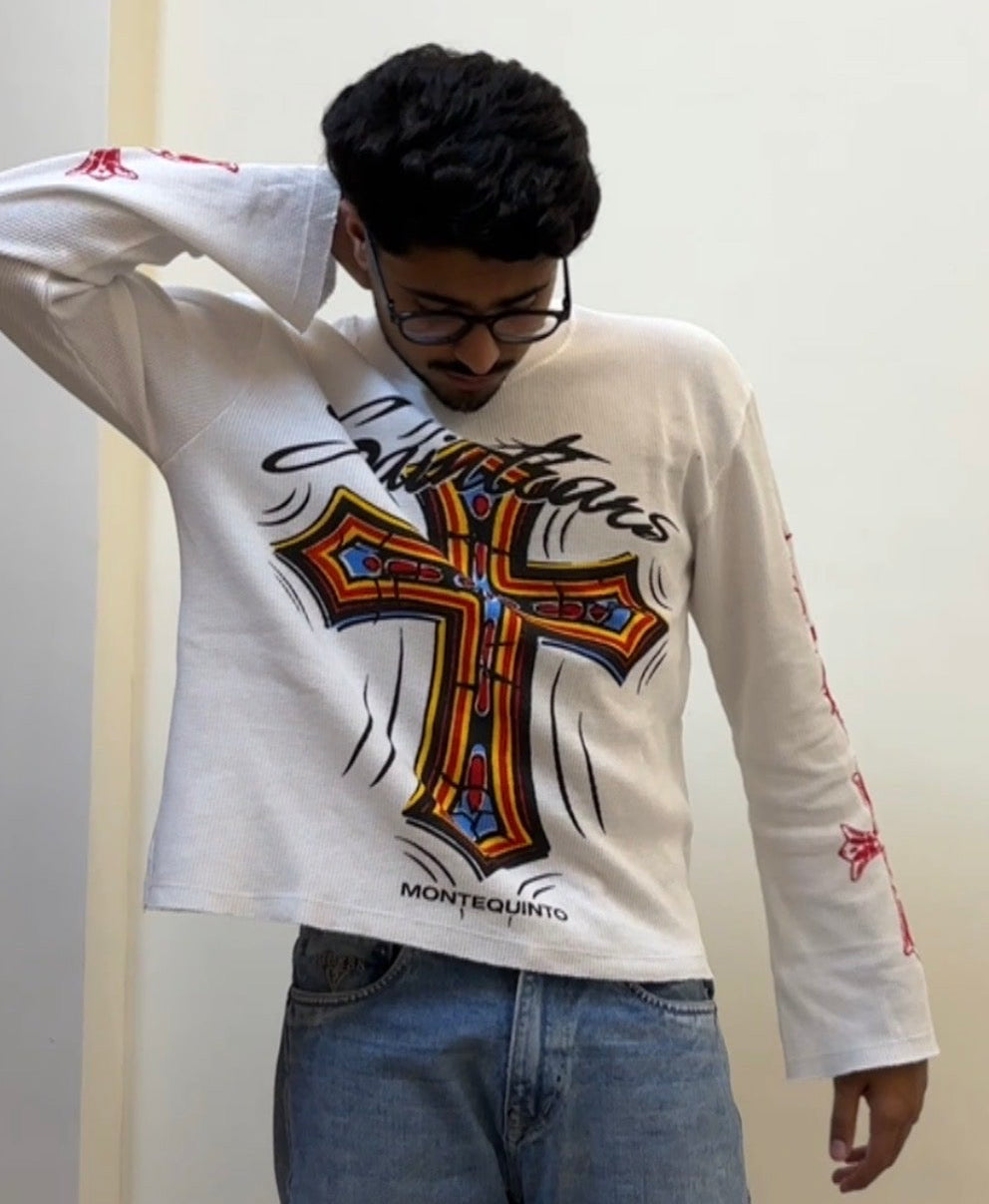 Crucifix Waffle tee