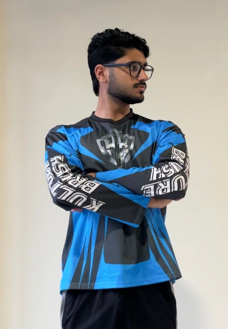 Waffle blue jersey