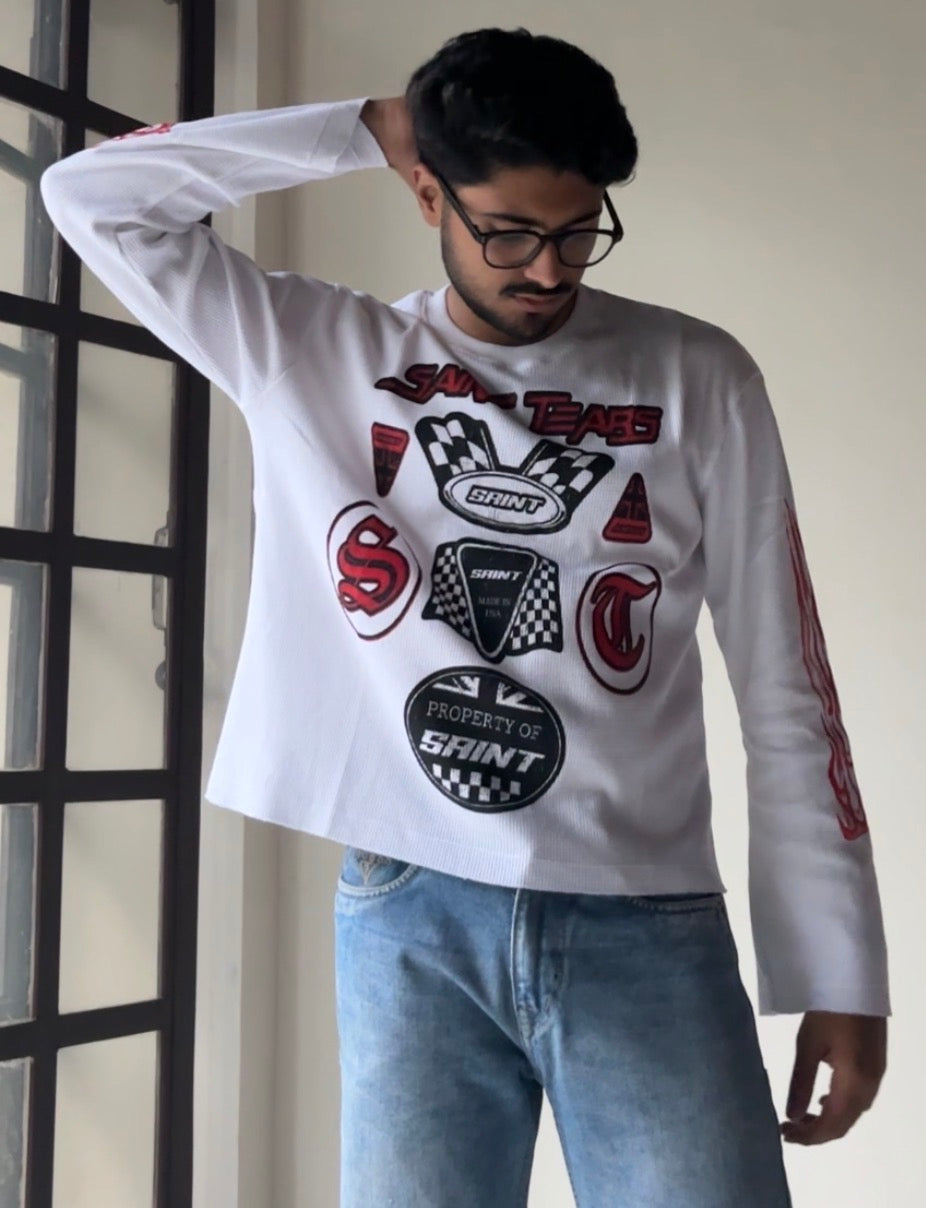 Racing jersey waffle tee