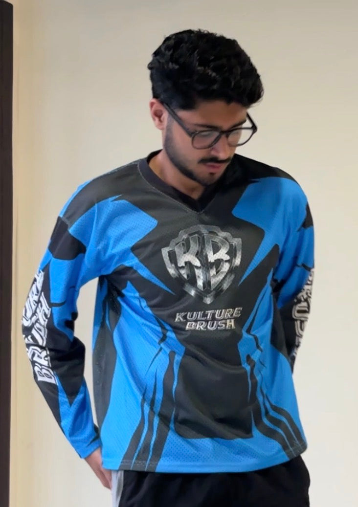 Waffle blue jersey