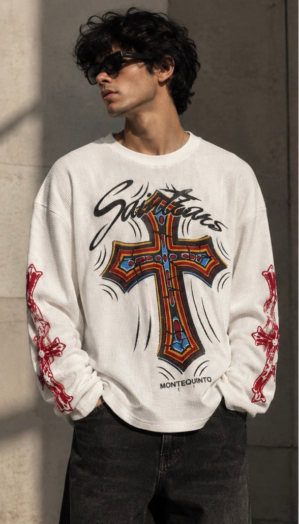 Crucifix Waffle tee