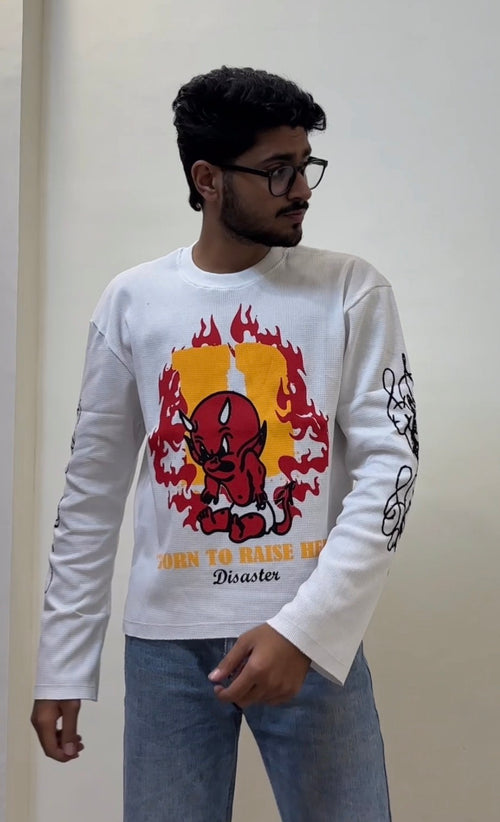 Born to shine waffle tee