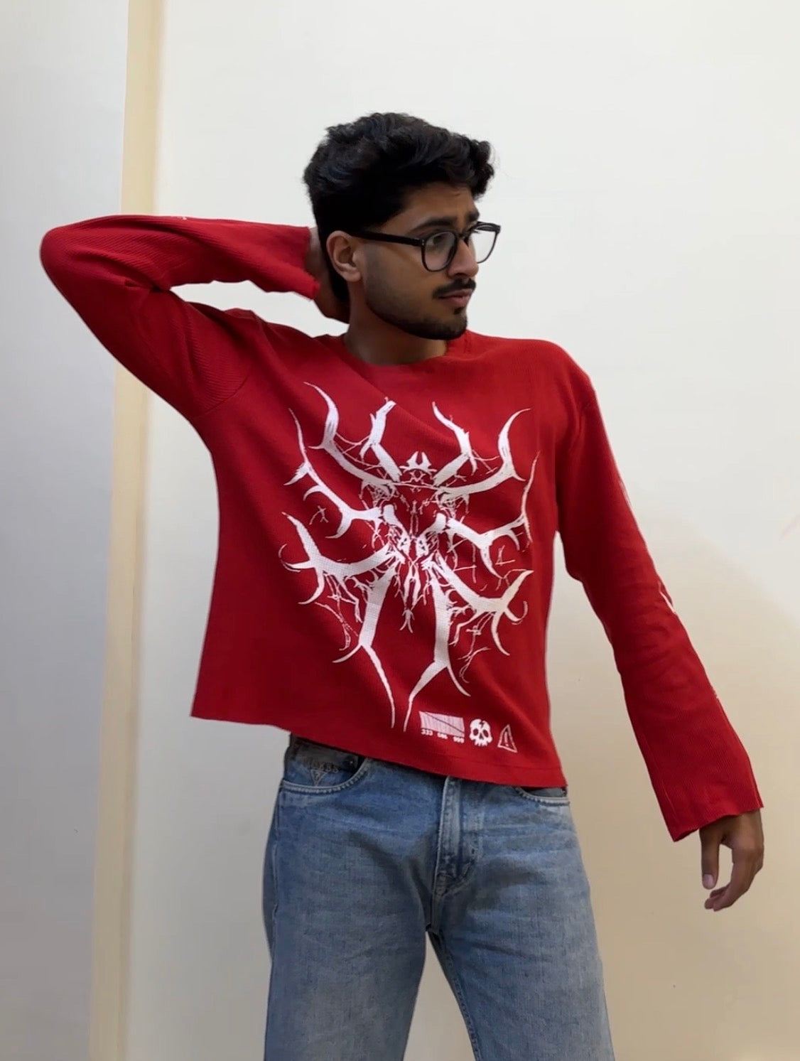 Spider waffle tee