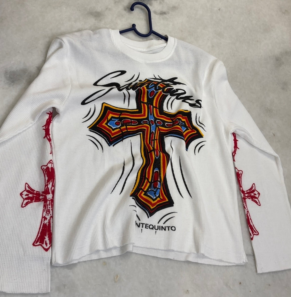 Crucifix Waffle tee