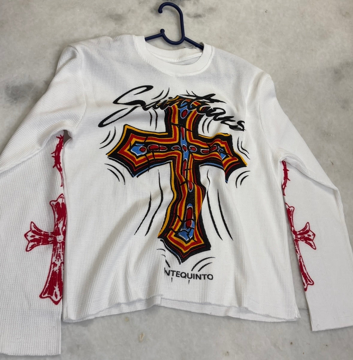 Crucifix Waffle tee