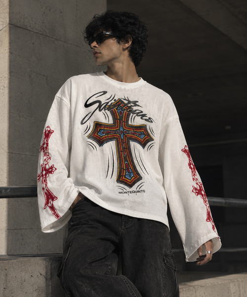 Crucifix Waffle tee