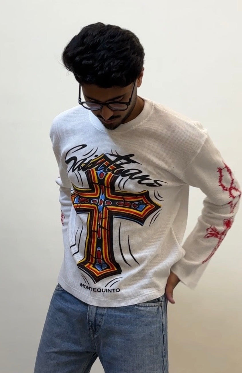 Crucifix Waffle tee