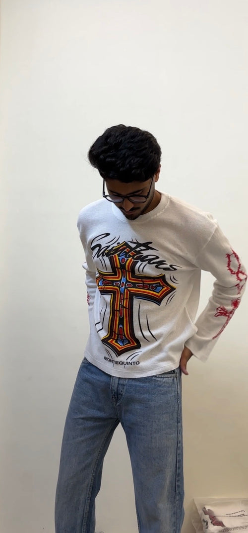 Crucifix Waffle tee