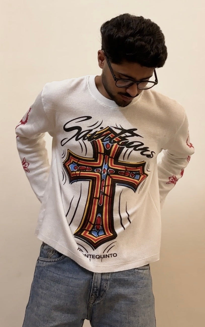 Crucifix Waffle tee